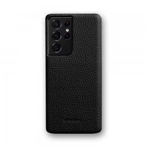 Кожаный чехол накладка Melkco для Samsung Galaxy S21 Ultra - Snap Cover, черный